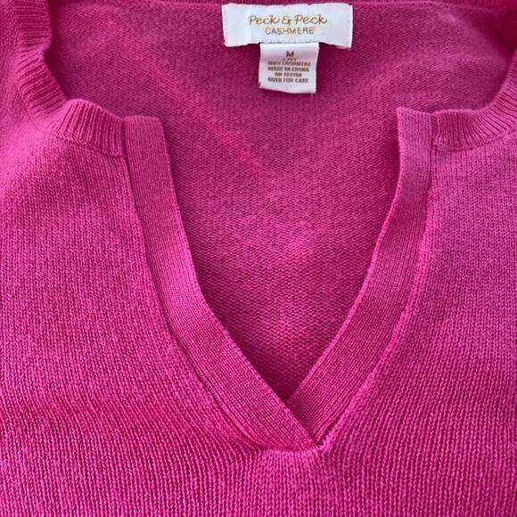 Vintage peck and peck luxury cashmere sweater m barbiecore preppy softgrunge Y2K - Picture 7 of 7